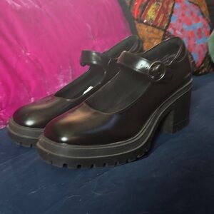 Seychelles Black Platform Mary Jane Shoes